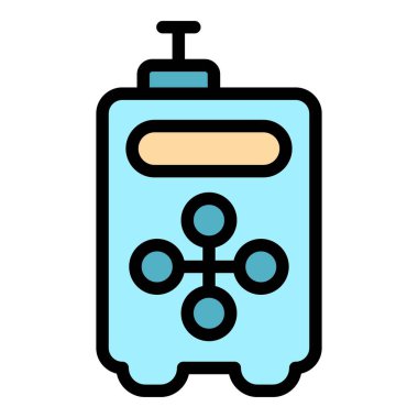 Dijital lazer metre ikonu. Beyaz arkaplan rengi üzerinde izole edilmiş web tasarımı için Dijital lazer metre vektör simgesi