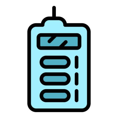 Lazer metre teknoloji ikonu. Beyaz arkaplan renginde izole edilmiş web tasarımı için lazer metre teknoloji vektör simgesi