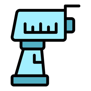 Lazer bant ikonu. Beyaz arkaplan renginde izole edilmiş web tasarımı için Laser bant vektör simgesi