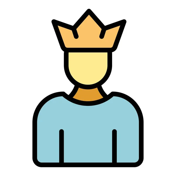 自恋之王的象征 基于白背景色平面的网页设计概要自恋王图标 — 图库矢量图片