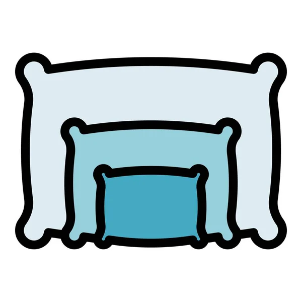 完美主义枕头图标 在白色背景色平面上隔离Web设计的完美枕头矢量图标 — 图库矢量图片