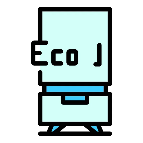 Eco Εικονίδιο Ψυγείο Περίγραμμα Eco Ψυγείο Διάνυσμα Εικονίδιο Για Web — Διανυσματικό Αρχείο