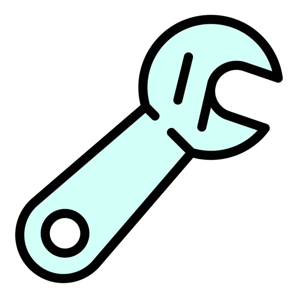 Reair Wrench Icon Рисунок Вектора Контура Ремонт Вектора Веб Дизайна — стоковый вектор
