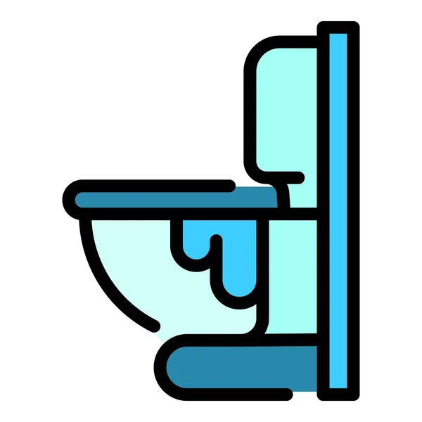 Утечка Значок Туалета Контур Утечка Векторный Значок Туалета Веб Дизайна — стоковый вектор