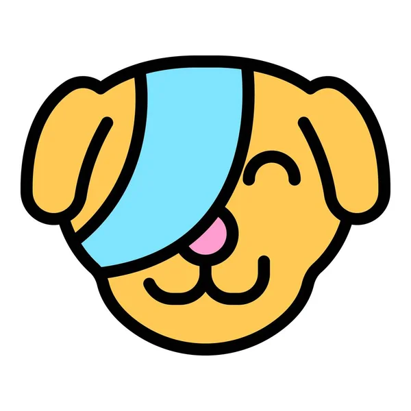 犬の目の操作アイコン 概要白背景色平面上に孤立したWebデザインのための犬の目の操作ベクトルアイコン — ストックベクタ