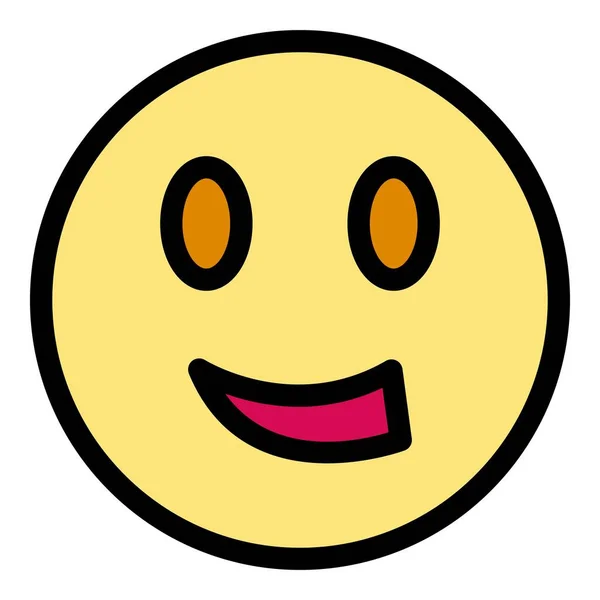 Lächelndes Gesicht Umriss Lächeln Gesicht Vektor Symbol Für Web Design — Stockvektor