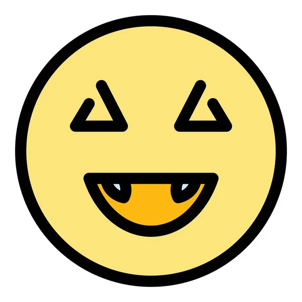 Laugh Face Icon Outline Laugh Face Vector Icon Web Design — Stock Vector