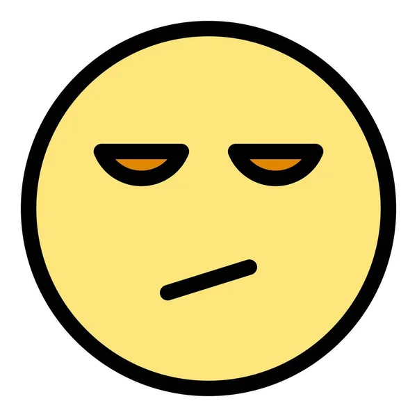 悲伤的情感符号 基于白背景色平面的网页设计概要Sad Emoji矢量图标 — 图库矢量图片