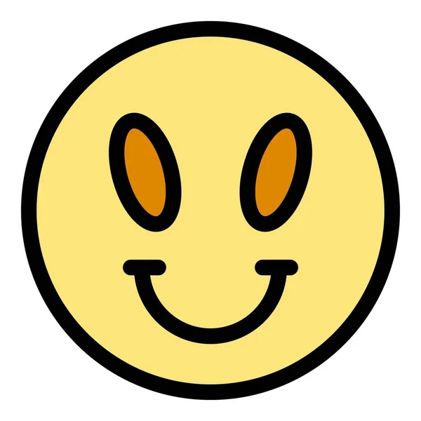 Alien Emoji Icoon Outline Alien Emoji Vector Icoon Voor Web — Stockvector