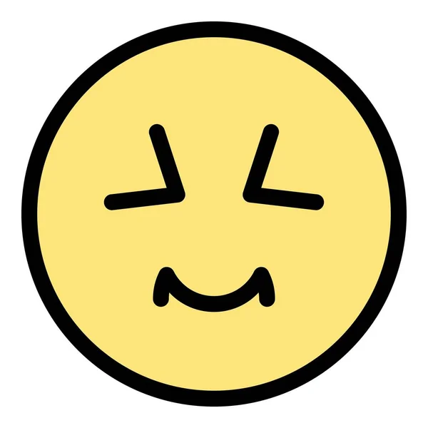 Söt Emoji Ikon Disposition Söt Emoji Vektor Ikon För Webbdesign — Stock vektor