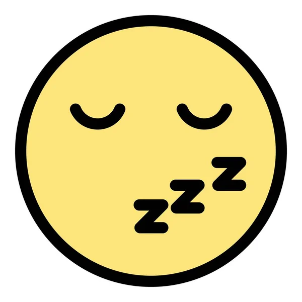 Sömnig Emoji Ikon Disposition Sömnig Emoji Vektor Ikon För Webbdesign — Stock vektor