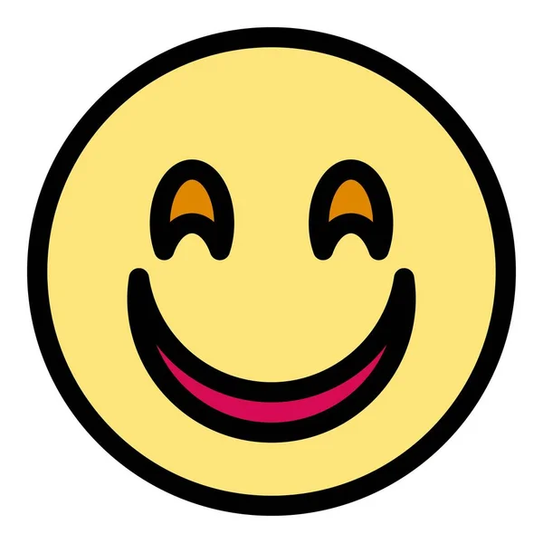 Ένα Χαμογελαστό Πρόσωπο Περίγραμμα Χαμόγελο Πρόσωπο Διάνυσμα Εικονίδιο Για Σχεδιασμό — Διανυσματικό Αρχείο