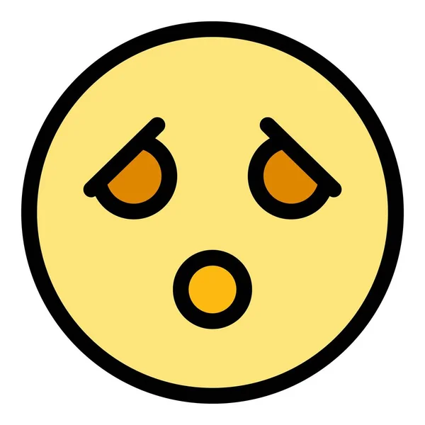 Triest Emoji Icoon Outline Sad Emoji Vector Icoon Voor Web — Stockvector