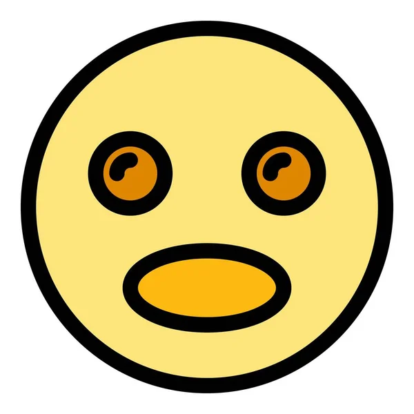Τρομακτικό Είδωλο Περίγραμμα Φοβισμένο Εικονίδιο Διάνυσμα Emoji Για Σχεδιασμό Web — Διανυσματικό Αρχείο