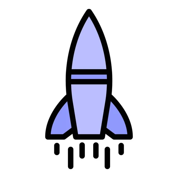 Значок Наукової Ракети Нарис Наукова Ракета Векторна Піктограма Веб Дизайну — стоковий вектор