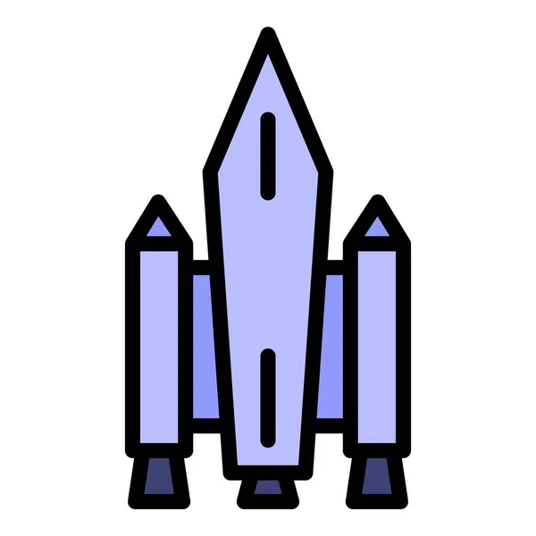 Икона Будущей Ракеты Контур Будущего Ракетный Вектор Значок Веб Дизайна — стоковый вектор