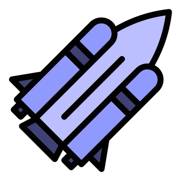 Значок Быстрого Шаттла Контур Fast Space Shuttle Icon Web Design — стоковый вектор