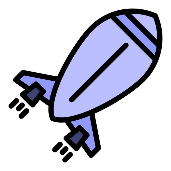 Spacecraft Transport Icon Outline Spacecraft Transport Vector Icon Web Design — Stock Vector