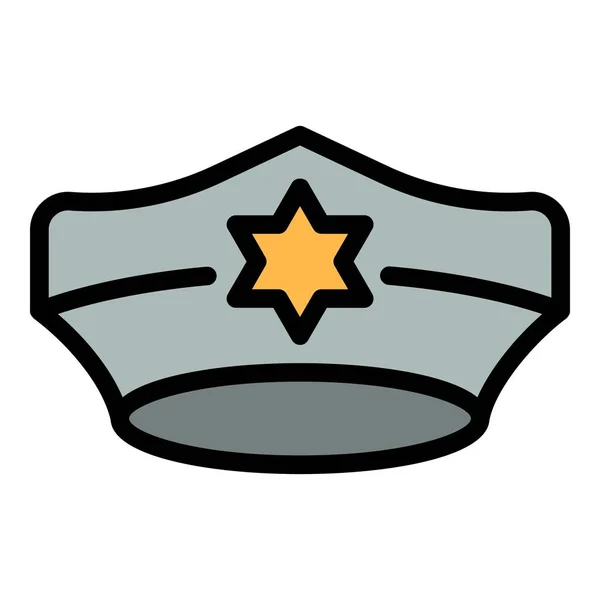 Значок Полицейской Дороги Контур Полиции Дорожный Вектор Значок Веб Дизайна — стоковый вектор