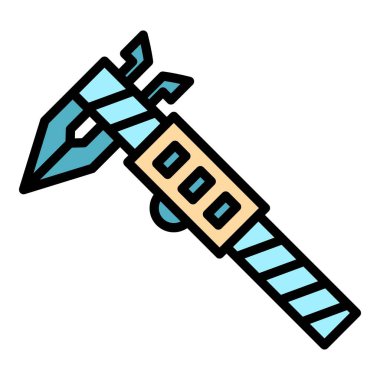 Dijital mikrometre mühendisi ikonu. Beyaz arkaplan renginde izole edilmiş web tasarımı için ana dijital mikrometre mühendis vektör simgesi