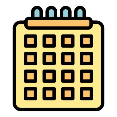 Organizatör kız ikonu. Beyaz arkaplan rengi üzerinde izole edilmiş web tasarımı için olay planlayıcısı kız vektör simgesi