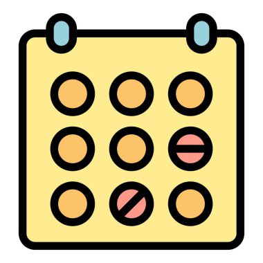 Etkinlik planlama haftası ikonu. Beyaz arkaplan rengi üzerinde izole edilmiş web tasarımı için olay planlayıcı hafta vektör simgesi