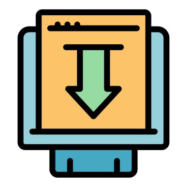 Arama motoru simgesi indir. Beyaz arkaplan renklerinde izole edilmiş web tasarımı için arama motoru vektör simgesi indir