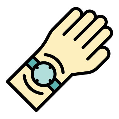 Geç saatte el izleme ikonu. Beyaz arkaplan rengi üzerinde izole edilmiş web tasarımı için geç çalışma el izleme vektör simgesi