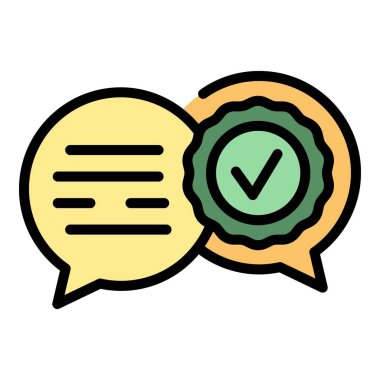 Düzenli ürünler sohbet simgesi. Beyaz arkaplan rengi üzerinde izole edilmiş web tasarımı için ana hatlı ürünler sohbet vektör simgesi