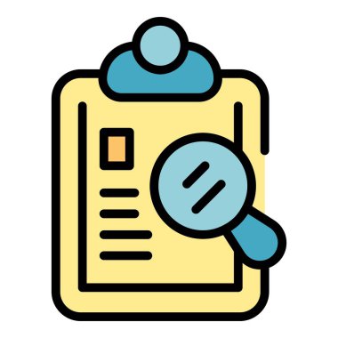 Düzenlenmiş ürünler pano simgesi. Beyaz arkaplan rengi üzerinde izole edilmiş web tasarımı için düzenlenmiş ürün pano vektör simgesi