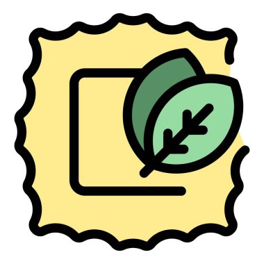 Ravioli yemek ikonu. Beyaz arkaplan renginde izole edilmiş web tasarımı için Ravioli yemek vektör simgesi