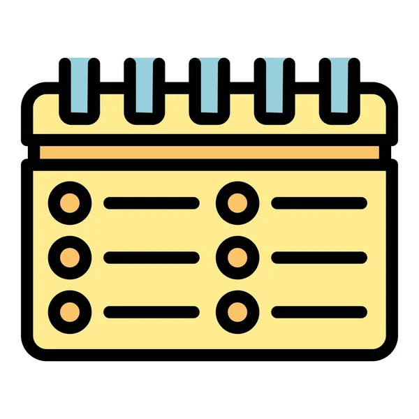 Evenementenplanner Dagboek Icoon Outline Event Planner Dagboek Vector Icoon Voor — Stockvector