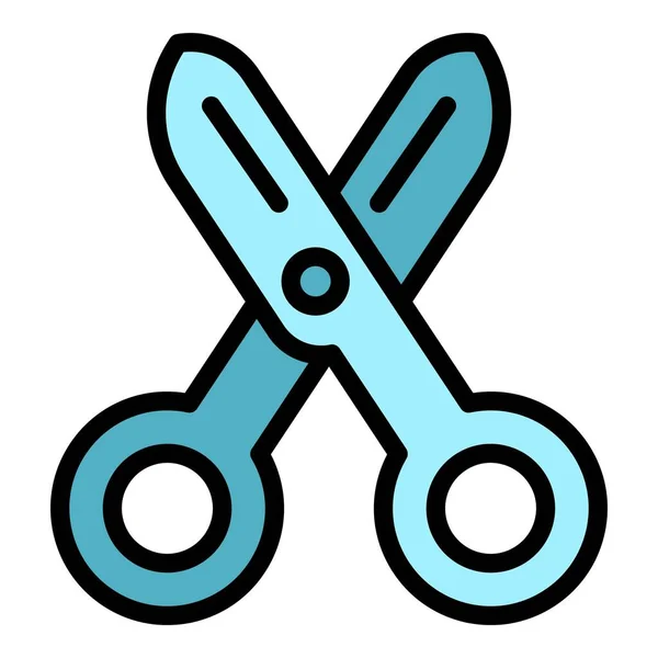Curly Hair Scissors Icon Outline Curly Hair Scissors Vector Icon — Stock Vector