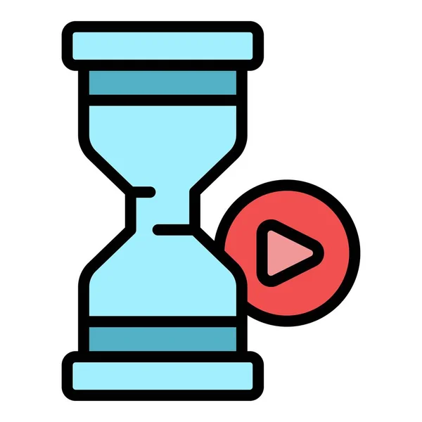 Hourglass Εικονίδιο Του Διαδικτύου Περίγραμμα Hourglass Internet Διάνυσμα Εικονίδιο Για — Διανυσματικό Αρχείο