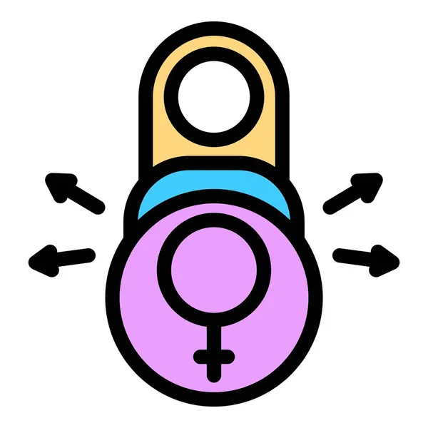 Икона Мальчика Гендерной Идентичности Контур Гендерной Идентичности Мальчик Векторный Значок — стоковый вектор