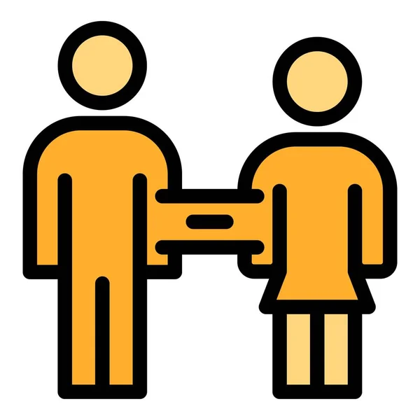 Identité Genre Couple Icône Aperçu Icône Vectorielle Couple Identité Genre — Image vectorielle