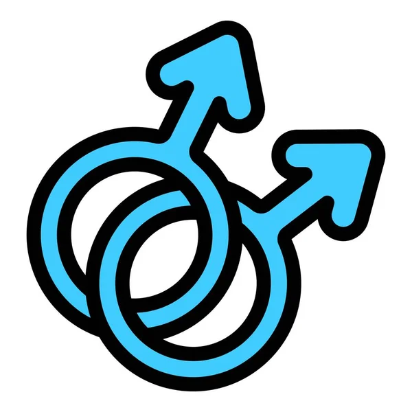 Сексуальна Ікона Гендерної Ідентичності Контур Гендерна Ідентичність Сексуальна Векторна Іконка — стоковий вектор