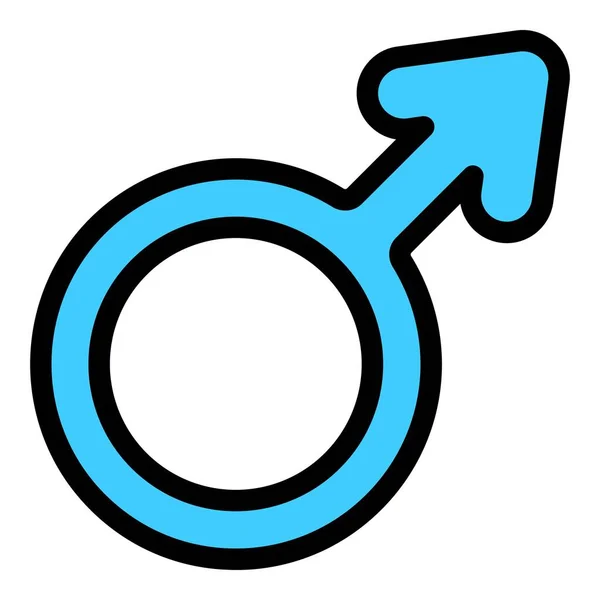 Gender Identiteit Mannelijk Pictogram Outline Gender Identiteit Mannelijke Vector Icoon — Stockvector