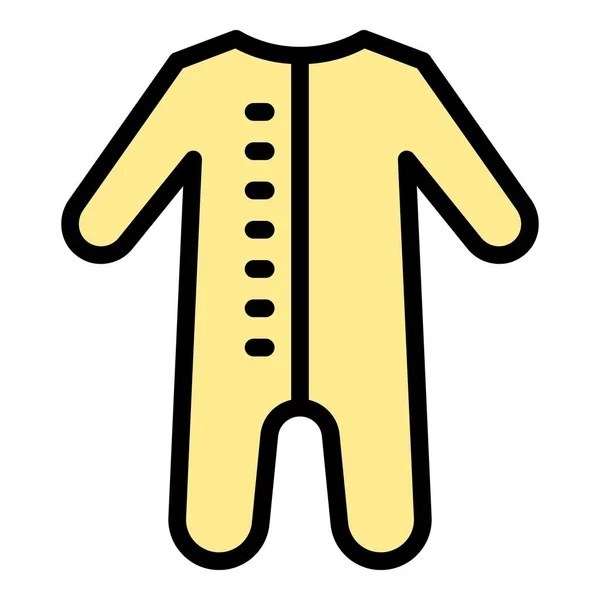 赤ちゃんの服のアイコン 概要白い背景色のフラットに隔離されたウェブデザインのベビー服ベクトルアイコン — ストックベクタ