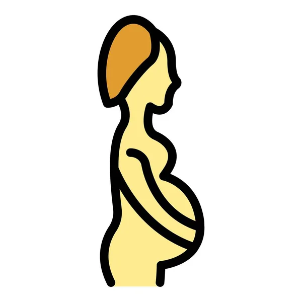 Icono Maternidad Mujer Esquema Mujer Icono Vector Maternidad Para Diseño — Vector de stock
