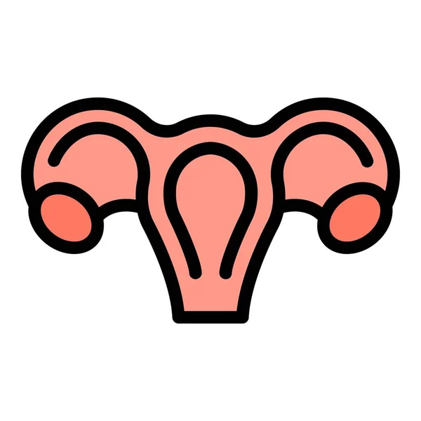 Icône Utérine Féminine Aperçu Icône Vectorielle Uter Femelle Pour Conception — Image vectorielle