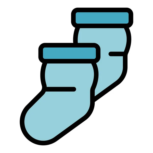 Baby Socks Icon Outline Baby Socks Vector Icon Web Design — Stock Vector