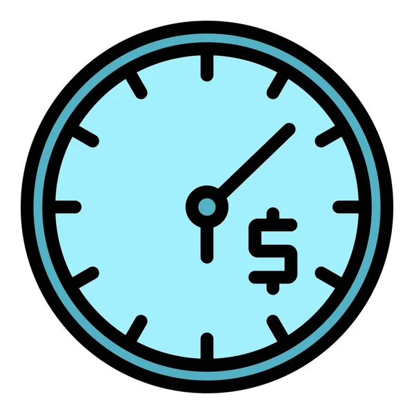 Ícone Hora Taxímetro Esboço Ícone Vetor Tempo Taximeter Para Web — Vetor de Stock