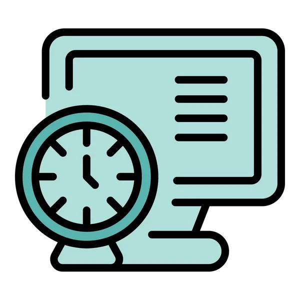 Late Work Icon Outline Late Work Vector Icon Web Design — Stock Vector