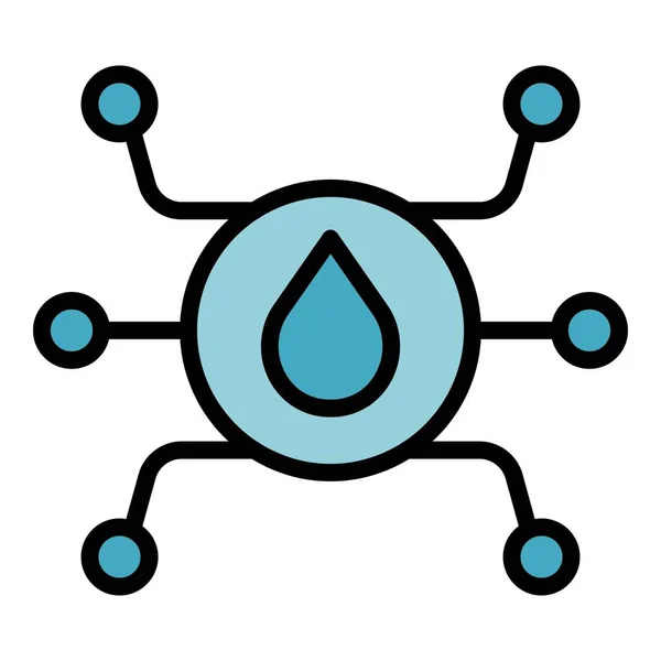 規制製品の水滴アイコン 概要白色背景色フラット上に分離されたウェブデザインのための規制製品水滴ベクトルアイコン — ストックベクタ