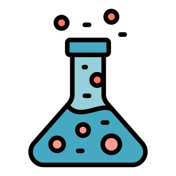 Ikon Labu Kimia Produk Yang Diatur Garis Luar Produk Yang - Stok Vektor