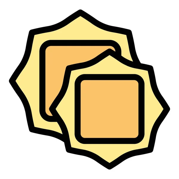 Икона Равиоли Контур Равиоли Векторный Значок Веб Дизайна Изолирован Белом — стоковый вектор