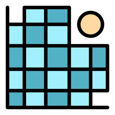 Hologram projeksiyon ağı simgesi. Beyaz arkaplan rengi üzerinde izole edilmiş web tasarımı için Hologram projeksiyon net vektör simgesi