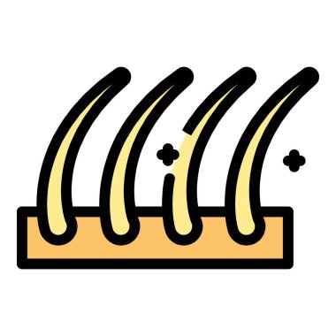 Kuaför saç ikonu. Beyaz arkaplan rengi üzerinde izole edilmiş web tasarımı için Coiffure saç vektörü simgesi