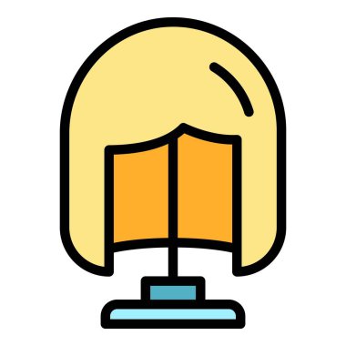 Kafa peruğu ikonu. Beyaz arkaplan rengi üzerinde izole edilmiş web tasarımı için ana başlık peruk vektör simgesi